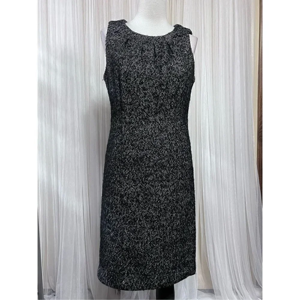 MICHAEL KORS Sleeveless Nubby Wool Sheath Dress Size 10
